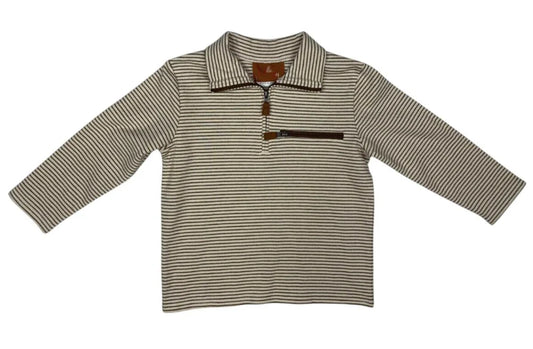 Kingston 1/4  zip Pullover- Brown