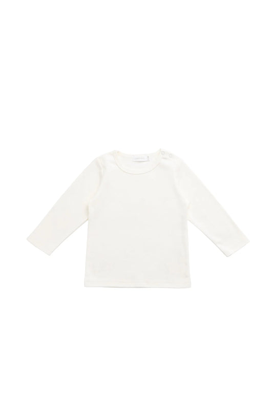 Pima Cotton Vinny Long Sleeve Top - Cloud