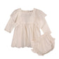 Schiffli Lace Collar Baby Girl Dress & Bloomer