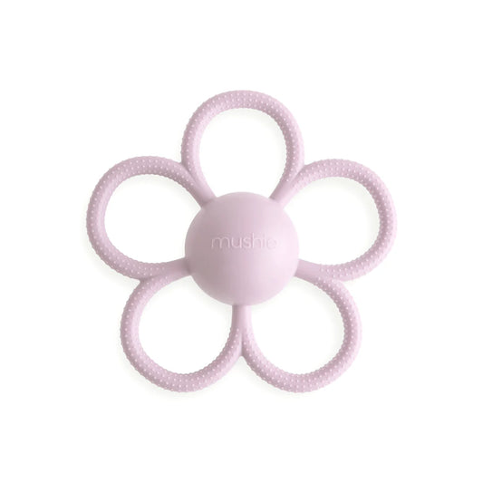Daisy Rattle Teether - Soft Lilac