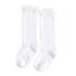 White Lace Top Knee High Socks