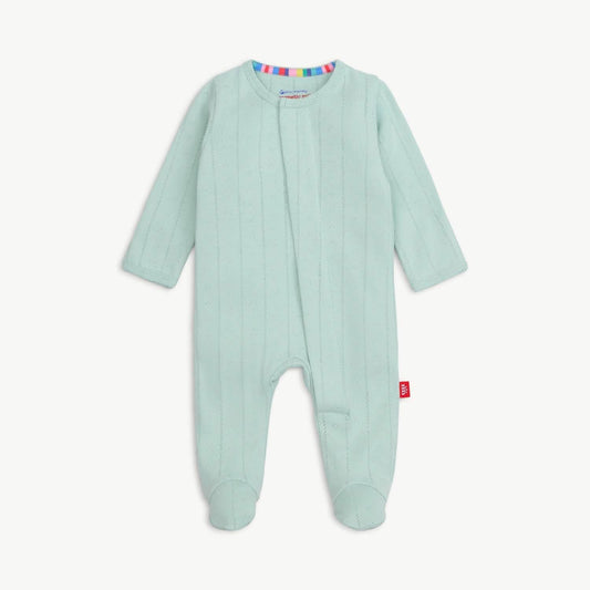 Love Lines Seagrass Organic Cotton Magnetic Footie