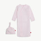 Love Lines Pink Magnetic Pointelle Gown With Hat