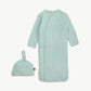 Love Lines Seagrass Magnetic Pointelle Gown With Hat
