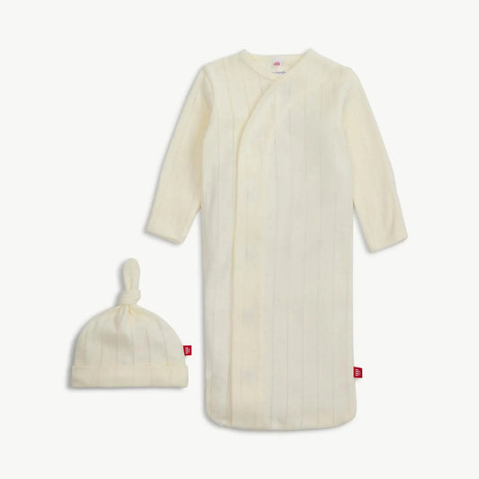 Love Lines Tofu Magnetic Pointelle Gown With Hat