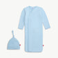 Baby Blue Modal Magnetic Gown + Hat