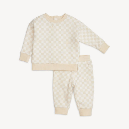 Chamois Checkerboard Brushed Fleece Magnetic Sweatsuit
