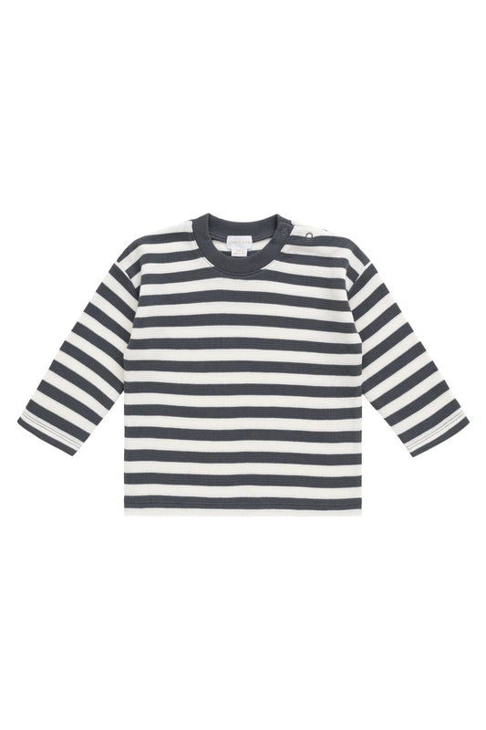 Leith Long Sleeve Top - Oliver Stripe Atlantic/Cloud