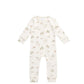 Organic Cotton Reese Zip Onepiece - Pine Forest Friends