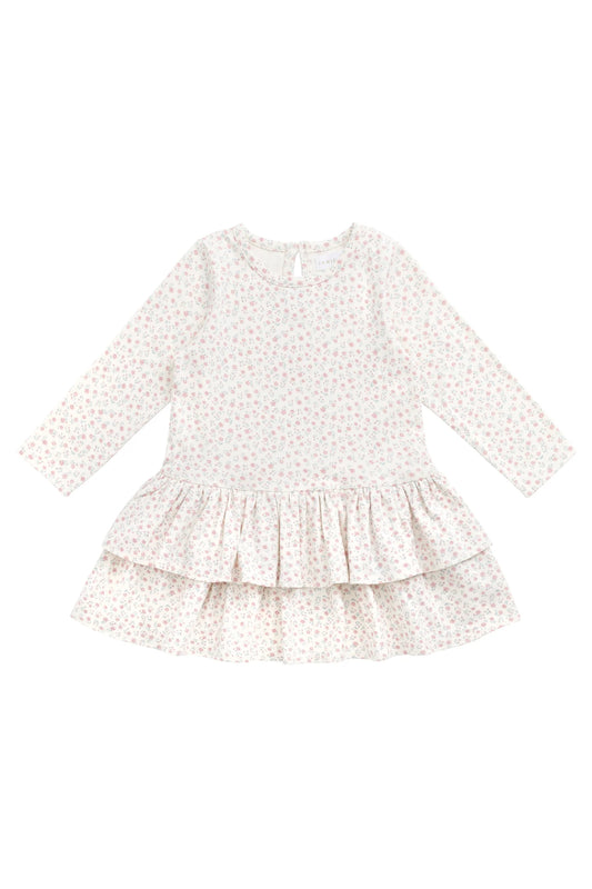 Organic Cotton Fayette Dress - Posy Garden Pink