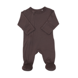 Coccoli Infant Boy/Girl/Neutral Modal Zipper Footie- Brown
