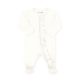 Coccoli Infant Girl Modal Zipper Footie- Cream