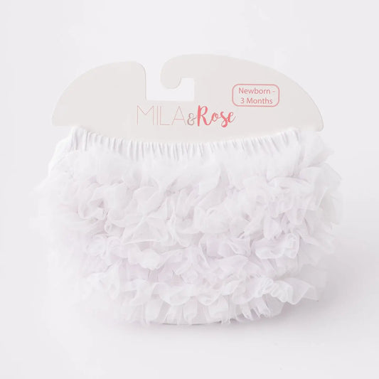 White Ruffle Bum Bloomer