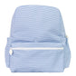 The Large Backpack- Navy Mini Stripe